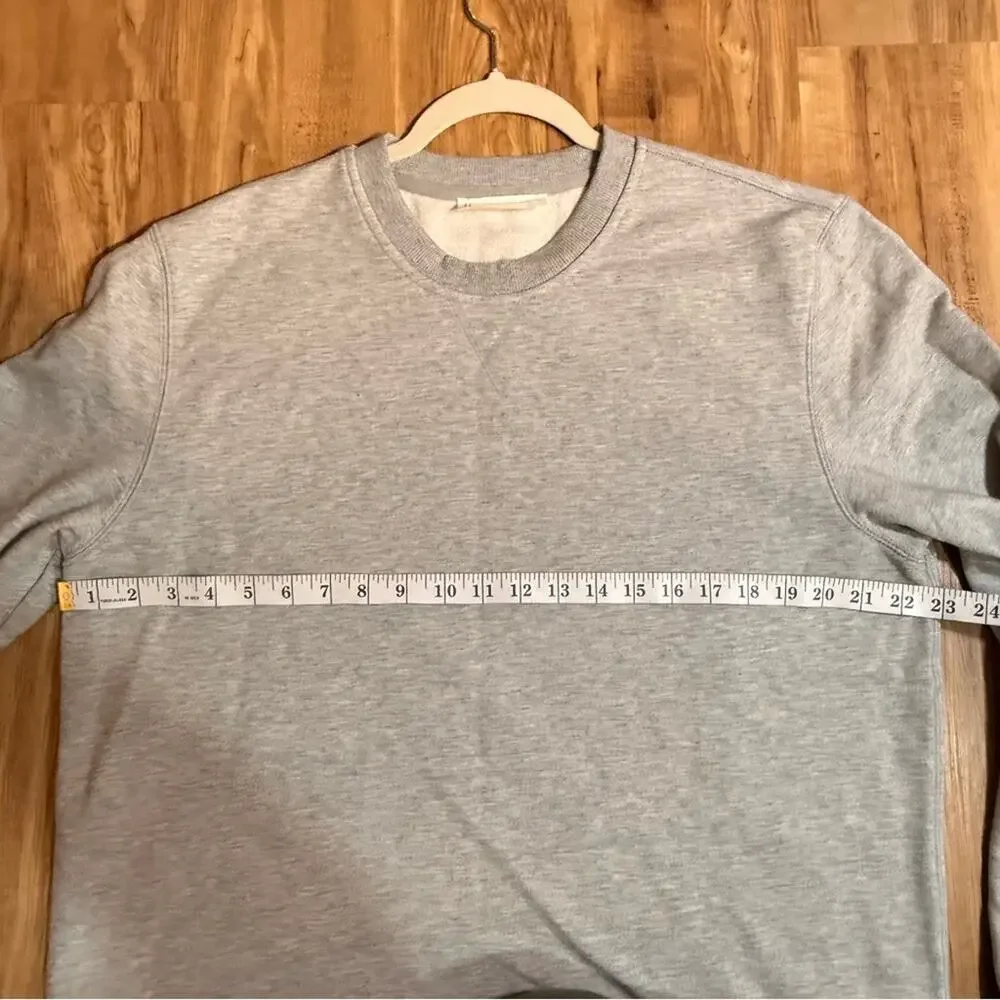 Everlane Organic Cotton Sweatshirt Off Duty Crewneck Size L Heather Gray